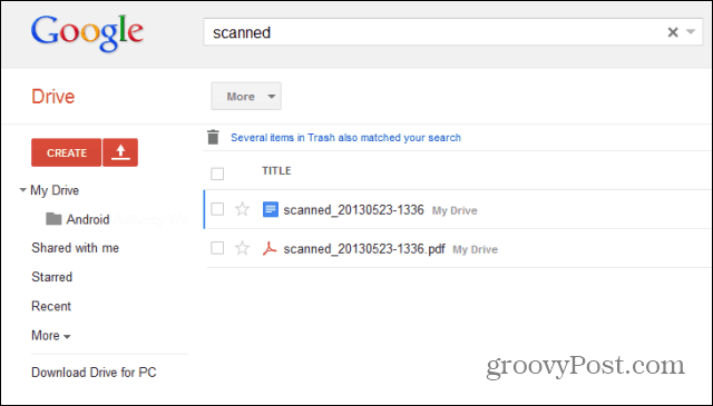 כיצד לסרוק מסמכי נייר ל- Google Drive באמצעות Android