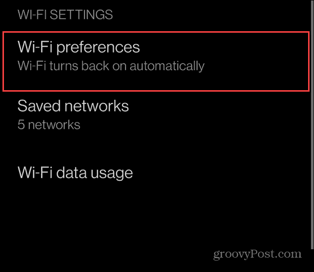 הפעל את ה-Wi-Fi של Android באופן אוטומטי
