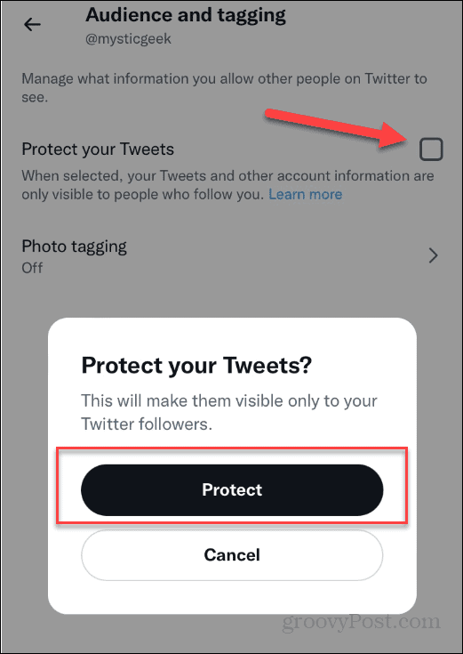 הגן על ציוצים טוויטר פרטי