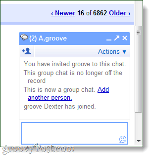 צ'אט קבוצתי בחלון Gmail