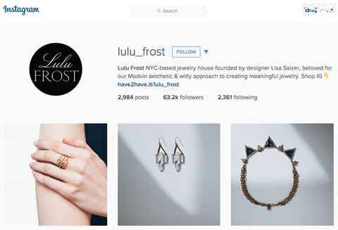 פרופיל instagram של lulu frost