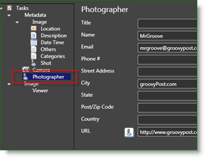Microsoft Pro Photo Tools Photographer Meta Data:: groovyPost.com
