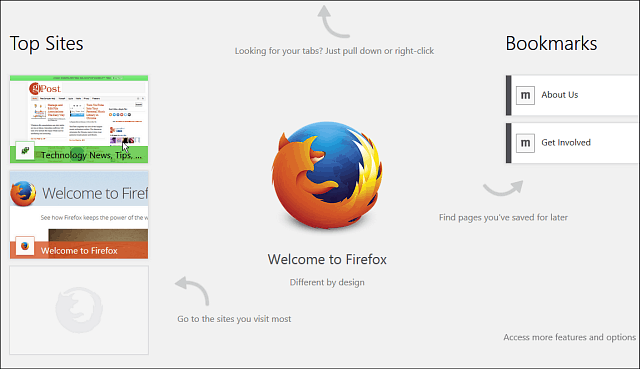 Firefox עבור Windows 8 Beta Touch זמין לבדיקה ציבורית