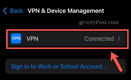 הגדרות VPN של אייפון