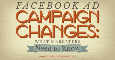 שינויים בקמפיין של מודעות בפייסבוק