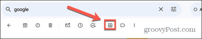 סמל המעבר של Gmail לתיבת הדואר הנכנס