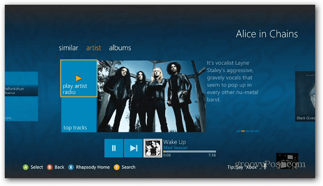 אפליקציית המוזיקה Rhapsody ל- Xbox Live מקבלת עבור Xbox 360 קונסולה