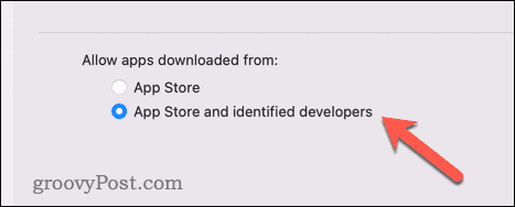 אפשר הורדות אפליקציה ב-Mac