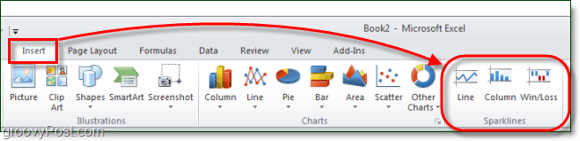 נוצצים ברצועת הכלים של Excel 2010