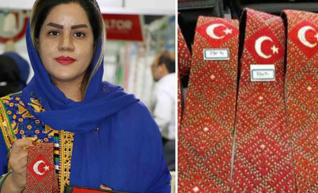 אהבת טורקיה מאישה איראנית! הוא הראה את אהבתו לסהר ולכוכב עם העניבה והארנק שרקם