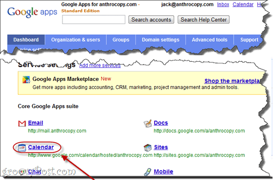 חשוף כתובת אתר פרטית עם כתובת האתר של Google Apps