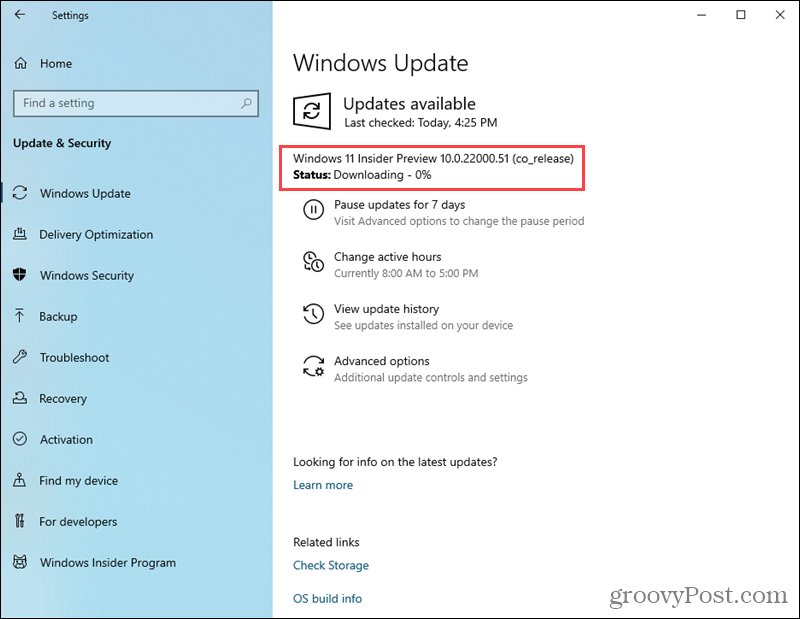 הורדת בניית תצוגה מקדימה של Windows 11