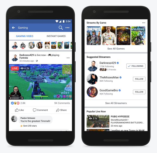 פייסבוק הכריזה על תוכנית ה- Level Up, תוכנית חדשה המיועדת במיוחד ליוצרי משחקים חדשים הציג לראשונה מקום חדש לאנשים מרחבי העולם לגלות ולצפות בזרמי וידיאו במשחקים פייסבוק.