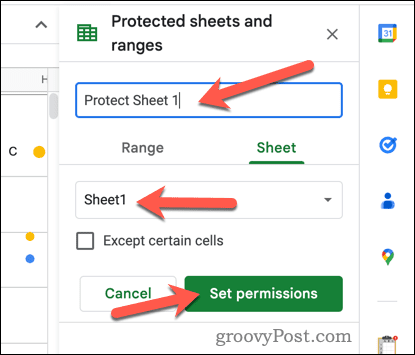 הגן על גיליון ב-Google Sheets