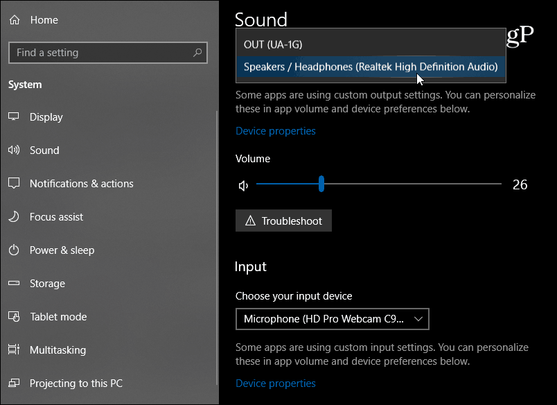 הגדרות סאונד חדשות Windows 10