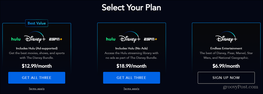 דיסני פלוס מוסיפה תוכנית חבילות חדשה עם Hulu ללא מודעות