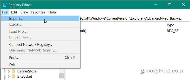 מפתחות הרישום של Windows