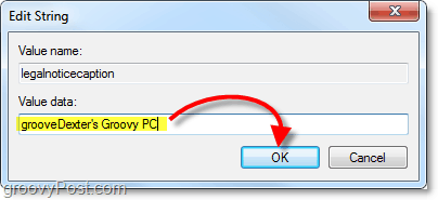 הקלד את כותרת הודעת ההפעלה של Windows 7 או השאר אותו ריק
