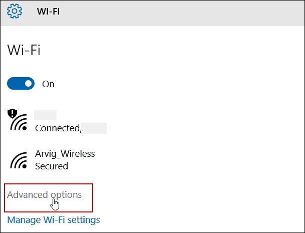 הגדרות מתקדמות WiFi