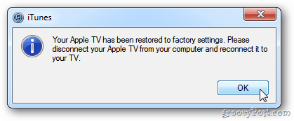 עדכון Apple TV הושלם