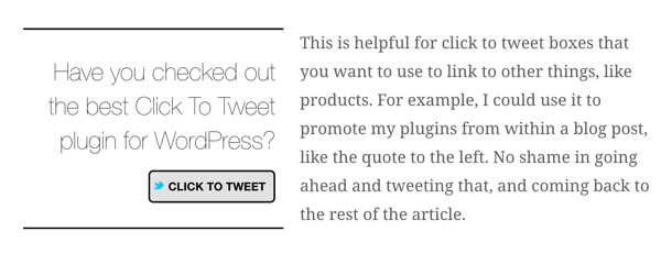 התוסף לחץ טוב יותר לציוץ של WordPress מאפשר לך להכניס תיבות לחיצה לציוץ לפוסטים בבלוג שלך.