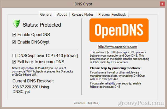 לוח בקרת Crypt DNS