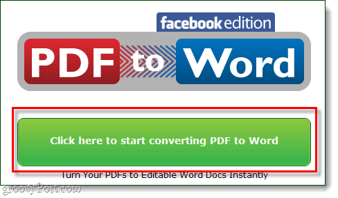 התחל להמיר PDF למהדורת פייסבוק המילה