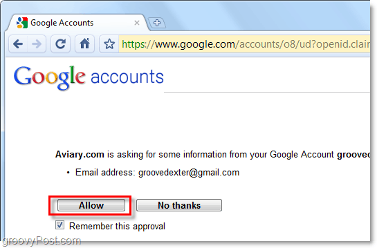 קישור חשבון העופות לחשבון Gmail של גוגל