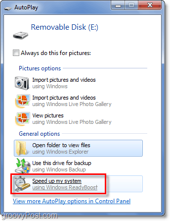 אפשר את ReadyBoost באמצעות כרטיס SD במערכת Windows 7