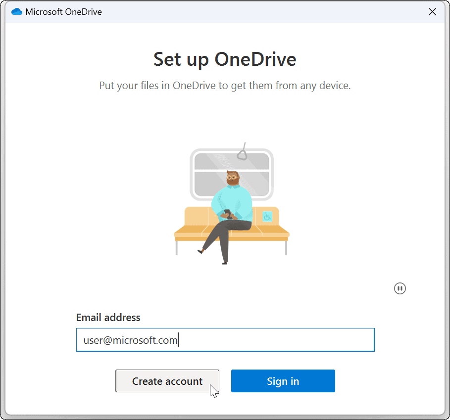 לקשר מחדש את חשבון OneDrive