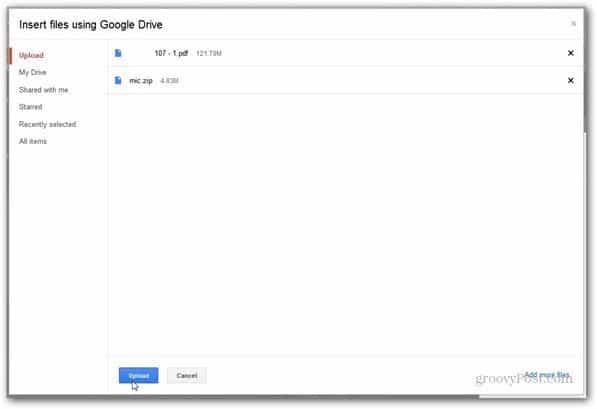 כיצד לצרף קבצים מצורפים ל- Gmail עד 10 GB
