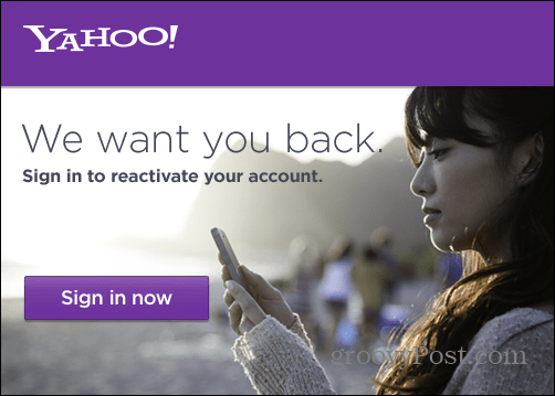 הפעל מחדש את חשבון הדואר האלקטרוני שלך ב- Yahoo אם ברצונך לשמור אותו
