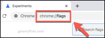 ניגש לתפריט דגלי Chrome מסרגל הכתובות