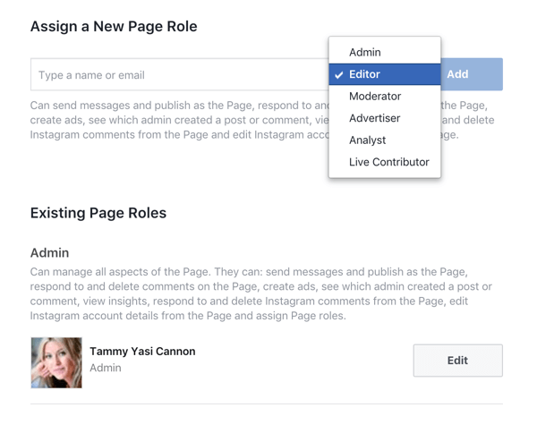 תן לכל אחד מחברי הצוות שלך רק את הגישה הדרושה להם לניהול החלק שלהם בדף העסקי שלך בפייסבוק.
