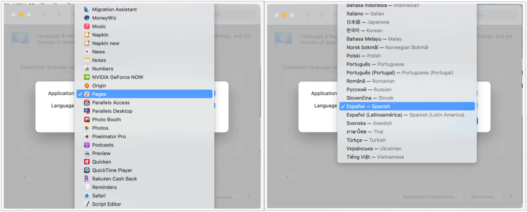 שנה את שפת ברירת המחדל של Mac לפי אפליקציה