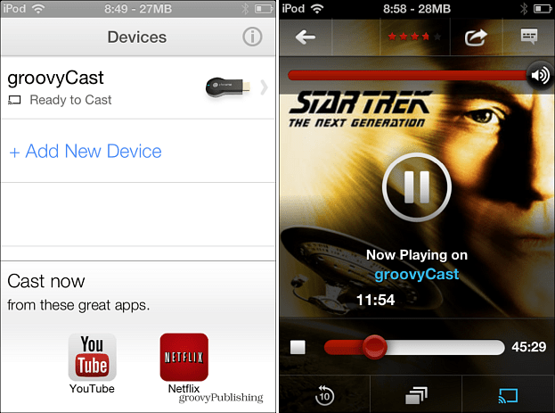 אפליקציית iOS של Chromecast