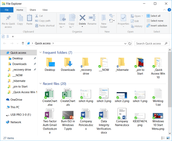סייר הקבצים של Windows 10