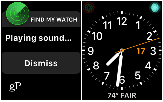 מצא את Apple Watch Sound Alert