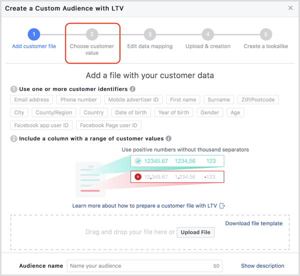 פייסבוק יוצרים קהל מותאם אישית עם LTV