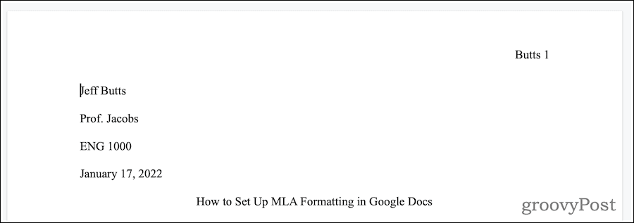 Google Docs כיצד להגדיר פורמט MLA ב-Google Docs