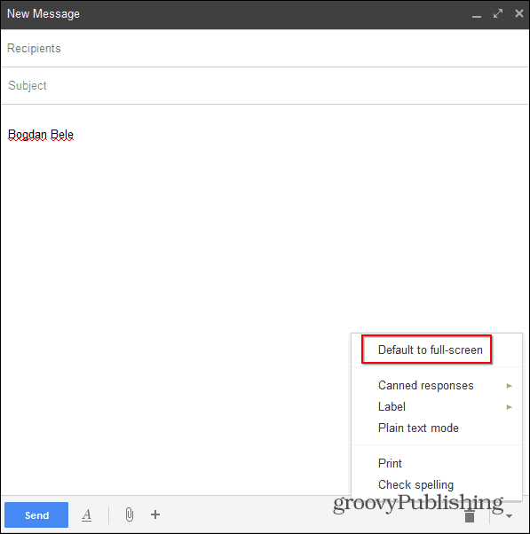 Gmail מסך חדש מלא