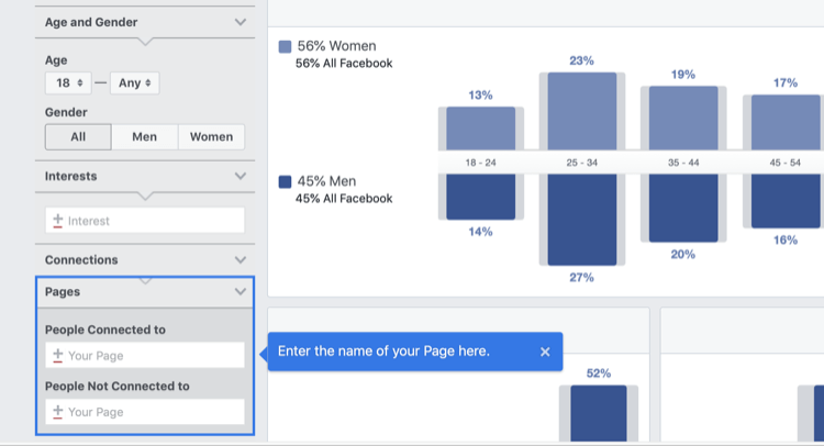 שלב 1 כיצד לנתח את עמוד תובנות הקהל של פייסבוק לפייסבוק