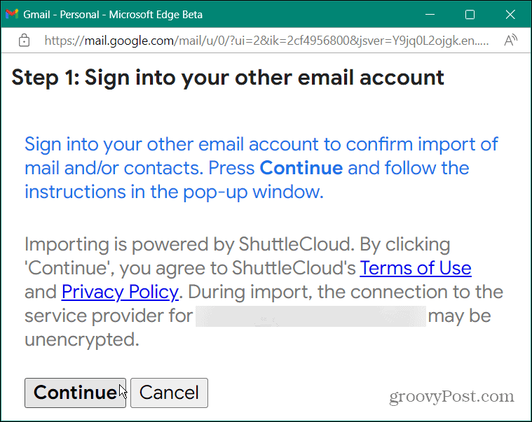 ייבא דואר אלקטרוני של Outlook ל-Gmail
