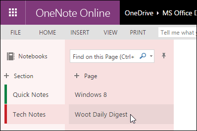 OneNote באינטרנט