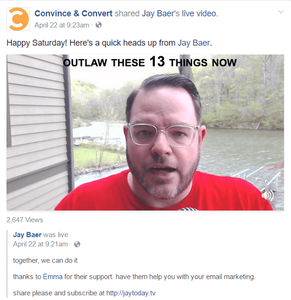 ג'יי מעלה את הסרטון לכל פרק של ג'יי היום בארבע פלטפורמות מדיה חברתית שונות, כמו גם פוסט בבלוג בלינקדאין, בינוני ואתר האינטרנט שלו.