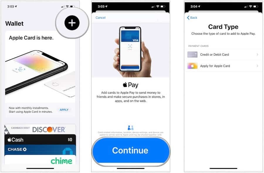 Apple Pay מוגדרת באייפון