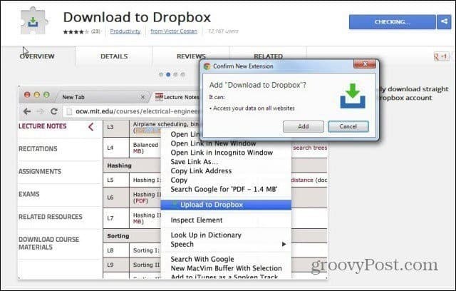 העלה קבצי אינטרנט ישירות אל Dropbox מהאינטרנט