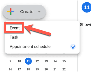 אירוע Google Calendar