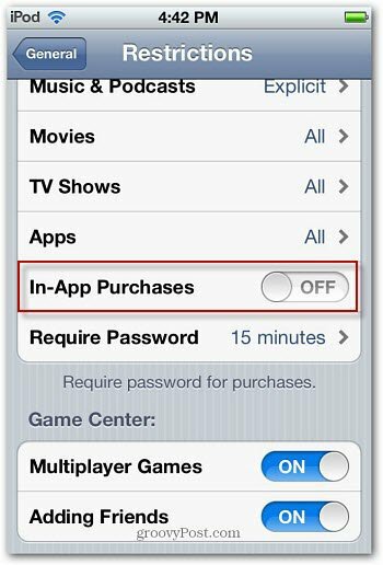 כיצד להשבית רכישות בתוך האפליקציה ב- iPhone / iPod Touch