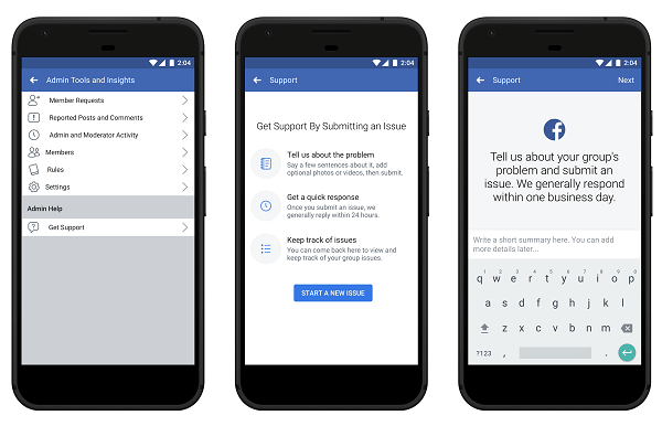 פייסבוק משפרת את משאבי הניהול והתמיכה בקבוצות.